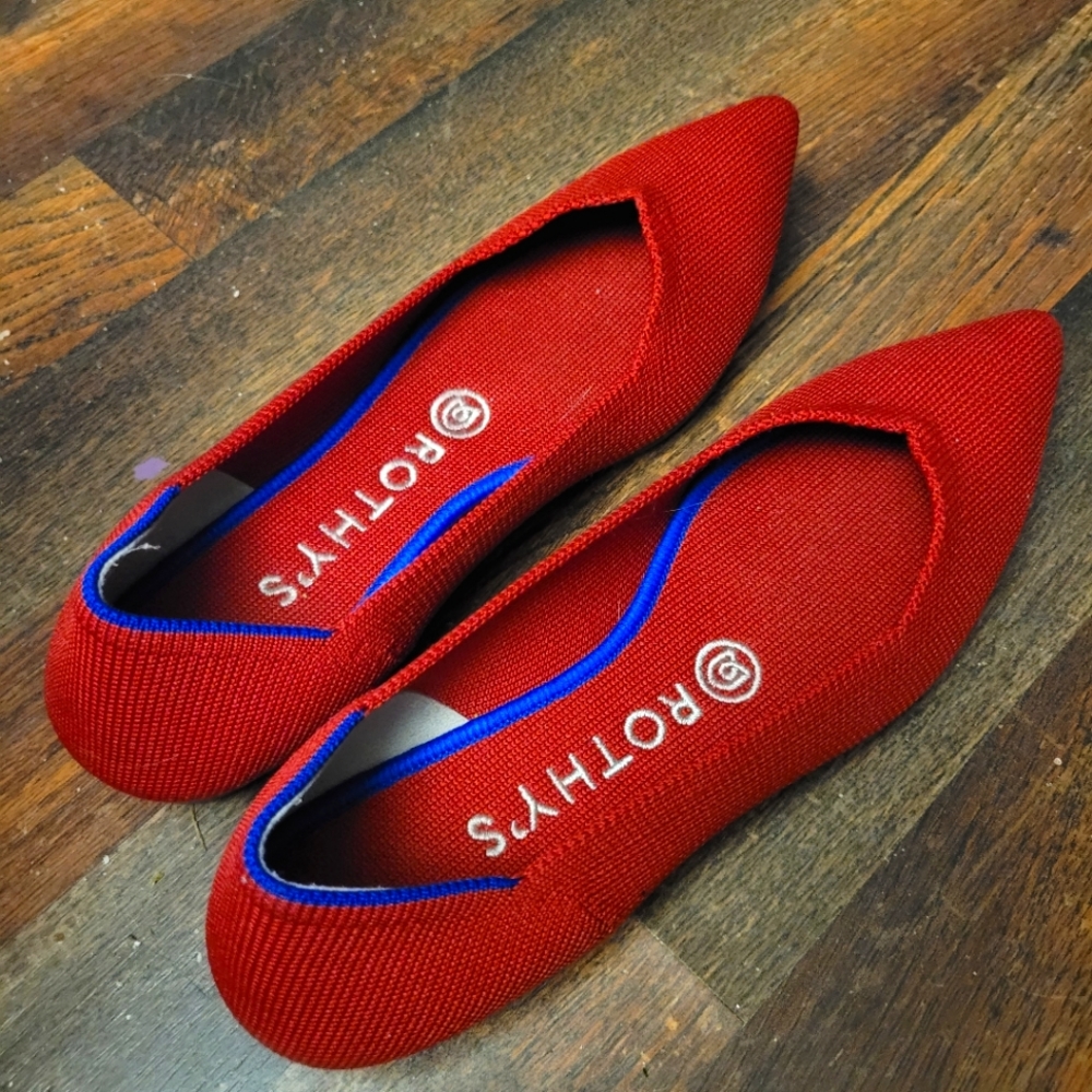 Rothy pointy toe 6.5 Red